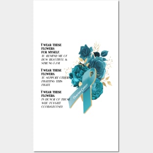 Ovarian Cancer Survivor Fighter Support Posters and Art